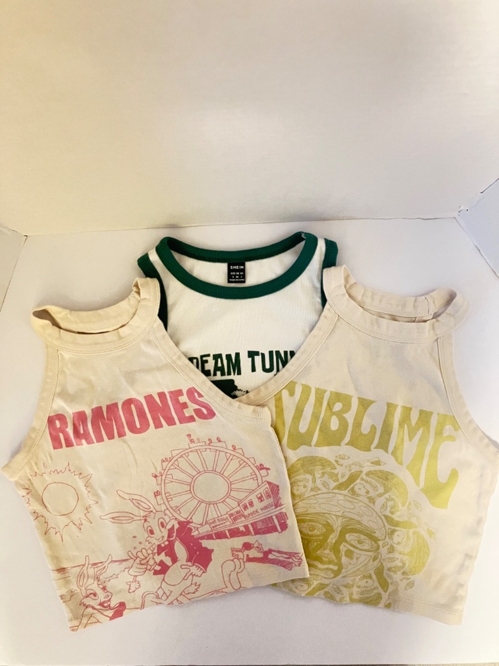 3 Cotton Tank Crop Tops